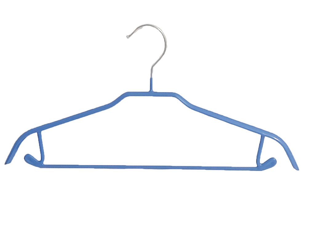 Вешалка для одежды металлическая с перекладиной Арт.JMB 004 цвет - синий