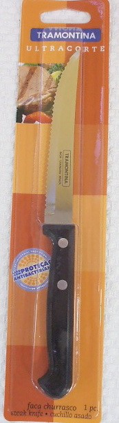 Нож металлический для мяса с пластмассовой ручкой 22/11,4 см Арт. 38955