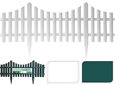Забор пластмассовый декоративный 4 шт. 60,5*33 см в комплекте Арт. 79780