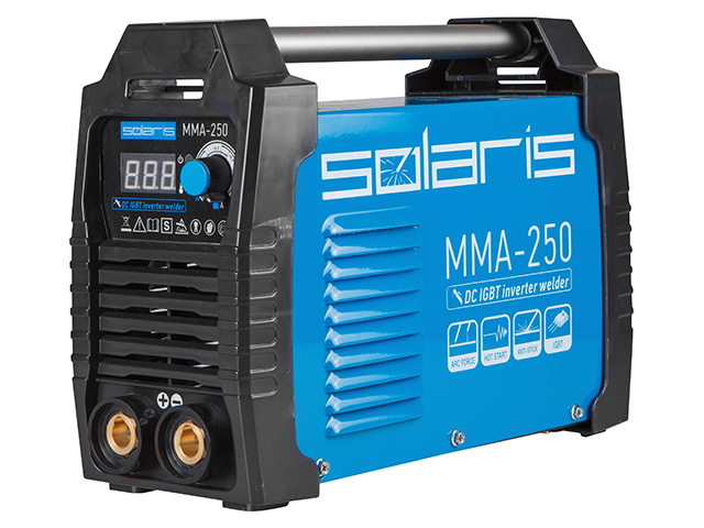 Инвертор сварочный SOLARIS MMA-250 (230В, 20-250 А, электроды диам. 1.6-5.0 мм, вес 5.0 кг) Арт. MMA-250